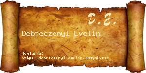 Debreczenyi Evelin névjegykártya