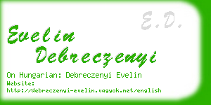 evelin debreczenyi business card